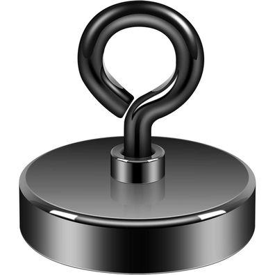 Neosmuk Starker Neodym Magnet 100kg Zugkraft, Schwarz, 44.5mm - Ideal für