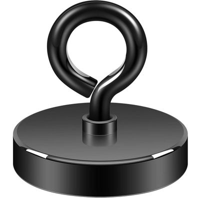 Neosmuk Starker Neodym Magnet Schwarz 76.2mm, 362.9kg Zugkraft, Ideal für