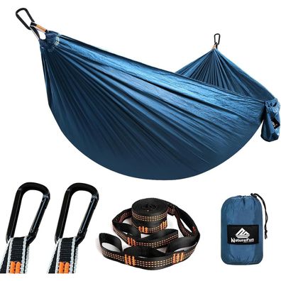 Naturefun Ultralight Camping Hängematte | 300 kg Tragkraft, Fallschirm-Nylon