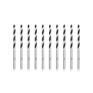 Meccion Holzbohrer 3mm (10 Stück) - Brad Point Spiralbohrer für präzise