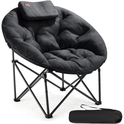 EVER Advanced Luxus Moonchair XXL Campingstuhl Faltbar 150KG Belastbar Rund