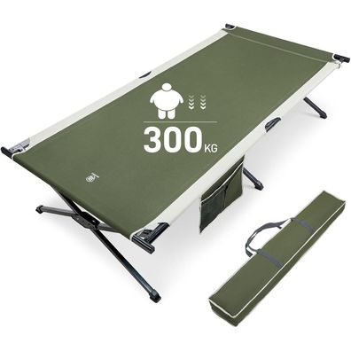 EVER Advanced Feldbett Klappbar XXL 214x106cm, 300kg belastbar, Grün