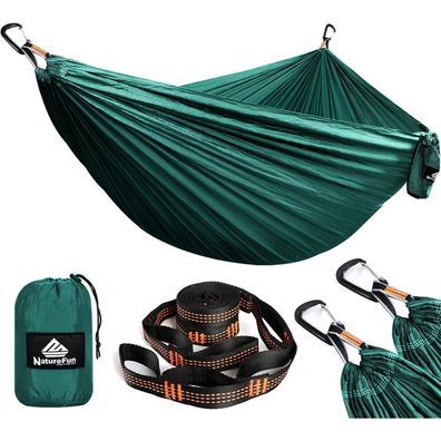 Naturefun Ultraleichte Camping Hängematte | 300kg Tragkraft (300 x 200 cm) aus