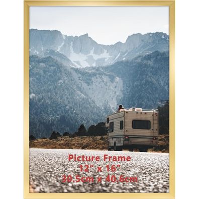 Giftgarden Bilderrahmen 30x40 cm Gold - Eleganter Posterrahmen für Wandmontage