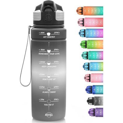 Niggeey Sport Trinkflasche 1000 ml, BPA-frei Tritan, auslaufsicher mit