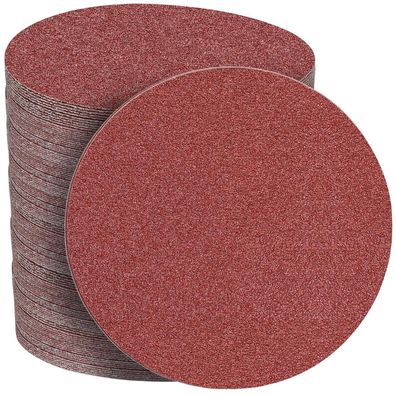 Stebruam 50er Set Schleifpapier 150mm Klett, 120 Körnung, Lochfrei, für