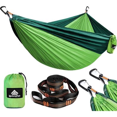 Naturefun Ultraleichte Camping Hängematte, 300kg Tragkraft, 300x200cm