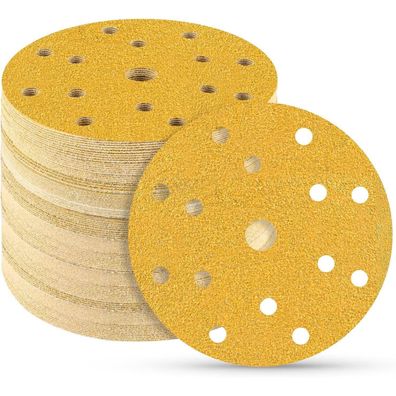 Stebruam 40tlg Schleifscheiben 150mm Klett 40 Körnung 15 Loch für