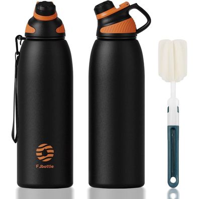 Fjbottle Edelstahl Trinkflasche Sport mit Magnetischem Deckel, 1500ml - Ideal
