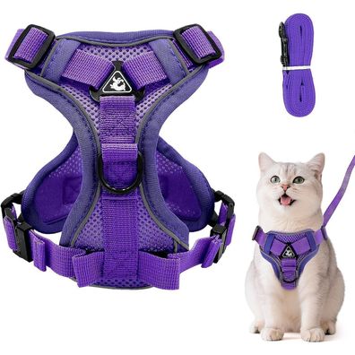Grantop Verstellbares Katzengeschirr Ausbruchsicher mit Leine Set