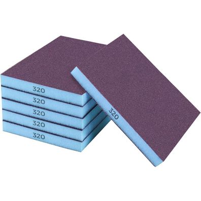 Stebruam 6 Stück Schleifschwamm, 320 Körnung, ideal für Holz, Metall und