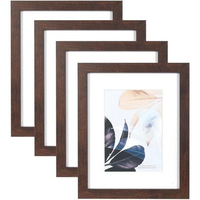 Scholar Tree Walnussholz Bilderrahmen Set, 25,4 x 20,3 cm, 4 Stück, für