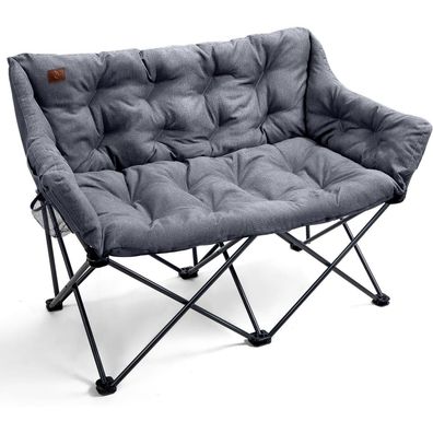 EVER Advanced Campingstuhl Klappbar für 2 Personen, Faltsofa 320KG Belastbar