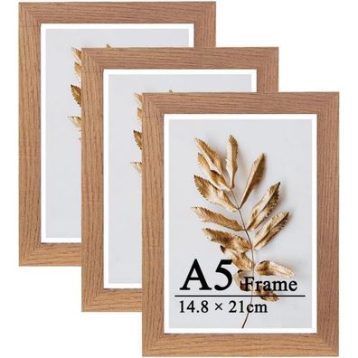 Scholar Tree A5 Holz Bilderrahmen, Braun, freistehend & Wandmontage