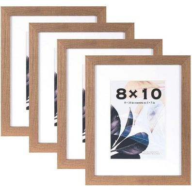 Scholar Tree Bilderrahmen Set, Holzoptik, 25,4 x 20,3 cm, Braun, 4 Stück