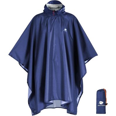 ANYOO Leichter Wasserdichter Regenponcho, Ripstop, Atmungsaktiv