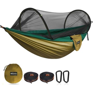 Naturefun Ultra-Light Reisecamping Hängematte mit Moskitonetz | 300 kg