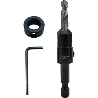 Nortools TCT Holzsenker 6 mm mit Pilotbohrer und 1/4" Schnellwechselschaft