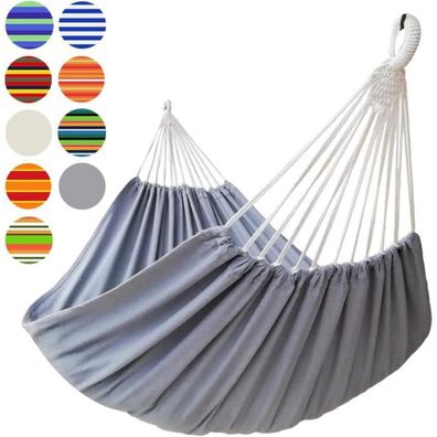 GOCAN XXL Hängematte für 2 Personen (220x150cm) aus Baumwolle, belastbar bis