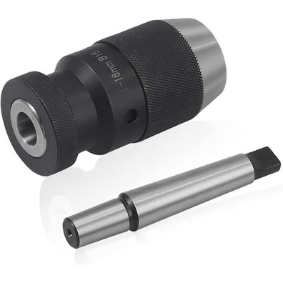 Getlitool B16 Schnellspannbohrfutter 1-16 mm mit MK2 Kegeldorn für Drehmaschine