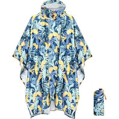 ANYOO Leichter Wasserdichter Regenponcho mit Kapuze, Ripstop, Atmungsaktiv