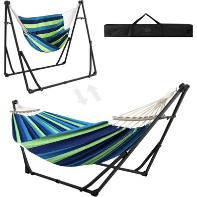 Anyoo Hängematte & Hängesessel Set mit klappbarem Gestell, tragbar für