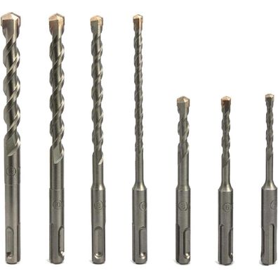 Nortools SDS Plus Bohrer Set 7 tlg Hammerbohrer für Beton, Stahlbeton, Baugranit