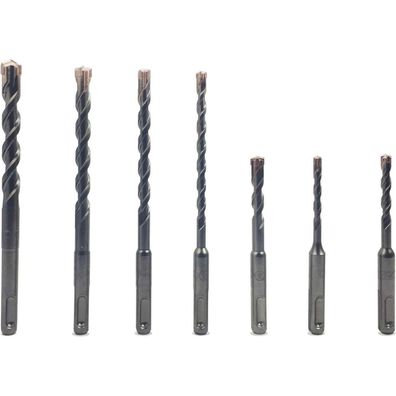 Nortools SDS Plus Bohrer Set 7-teilig für Beton, Stahlbeton & Granit (5-12mm)