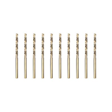 Meccion HSS Kobalt Metallbohrer Professional Geschliffen 10 Stück 1.0mm