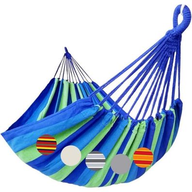 GOCAN Hängematte für 2 Personen (220x160cm) aus Baumwolle, belastbar bis 300kg