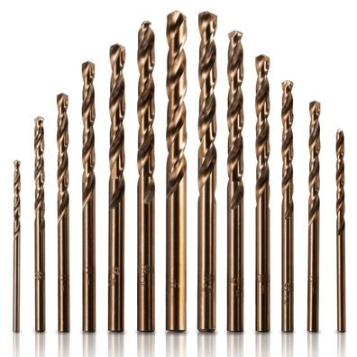 shengbenhao M35 HSS 5% Cobalt Bohrer Set 13tlg. für Edelstahl, Holz und Metall