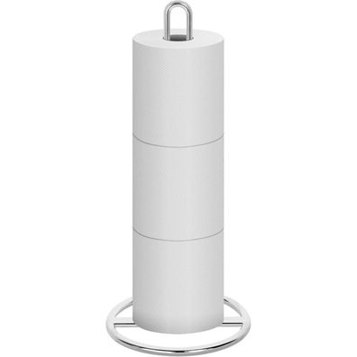 Oboding Stehender Toilettenpapierhalter für 3 Rollen, Silber