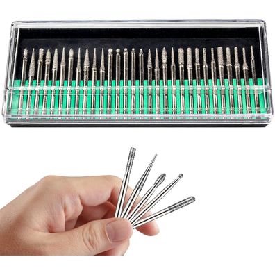 Libaidz 30 Stück Diamant Fräser Set, Schaft 1/8 Zoll, Schleifstifte für Stein
