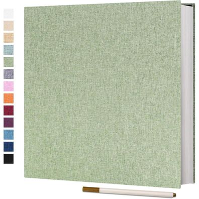 Vienrose Selbstklebendes Fotoalbum aus Leinen, 33x32cm, 60 weiße Seiten, inkl