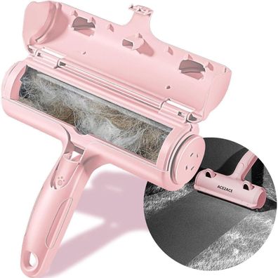 ACE2ACE Tierhaarentferner Fusselrolle, wiederverwendbar, Rosa - Perfekt für