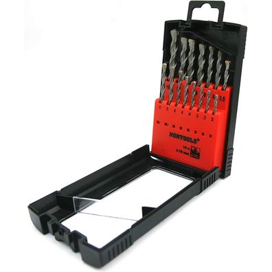 Nortools Steinbohrer Set 15-teilig Mauerwerksbohrset mit Hartmetallspitze (3-10