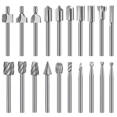 20-teiliges HSS-Bohrer-Set für Holzschnitzerei und Gravur mit 3mm Schaft