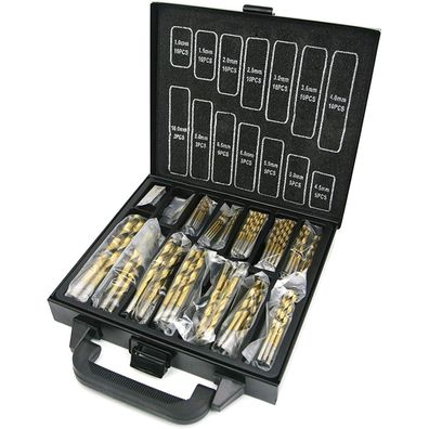 Nortools 99-teiliges HSS-Bohrerset mit Titaniumnitrid-Beschichtung (1,0-10mm)