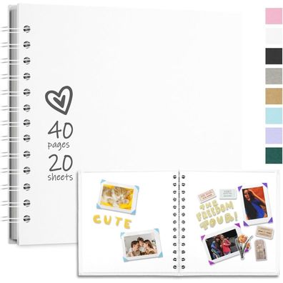 Vienrose DIY Fotoalbum 20,5x20,5 cm, Hardcover Scrapbook mit 40 Seiten