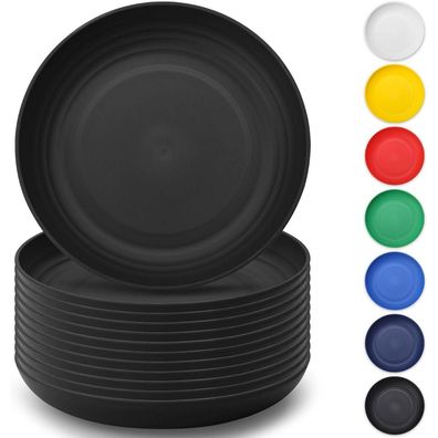 Berglander 12-teiliges Teller Set aus robustem Kunststoff, 23cm, ideal für