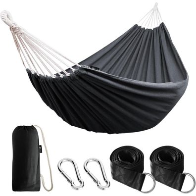 ANYOO Hängematte Outdoor Baumwolle, robust und tragbar mit baumfreundlichen