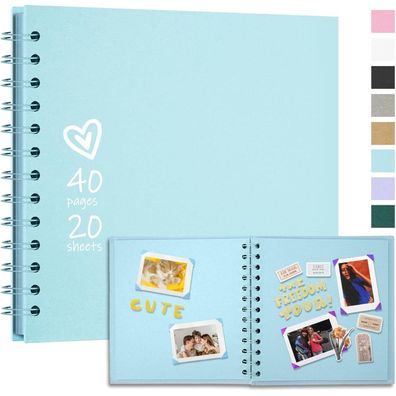 Vienrose DIY Fotoalbum zum Selbstgestalten, 20,5x20,5 cm, Hardcover Spiralalbum