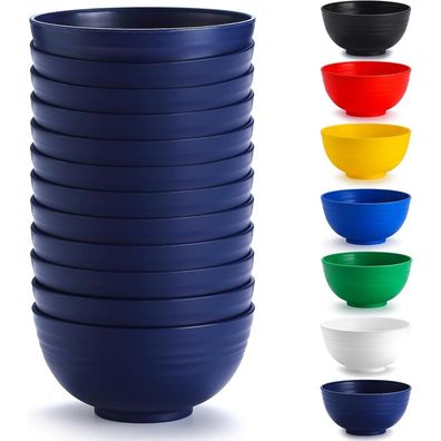 Berglander Kunststoff Schalen Set, 12 Stück, 750ml, Blau - Vielseitige Mehrweg