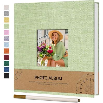 Vienrose Selbstklebendes Fotoalbum Grasgrün 17x18cm, 40 Seiten, inkl