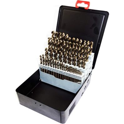 Nortools HSS M35 Kobalt Spiralbohrer Set DIN338, 91-teilig, 1,0-10,0 mm, 135°