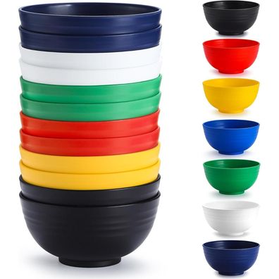 Berglander Kunststoff Schalen-Set, 12 Stück, 750ml, Mehrweg Plastik Schüsseln