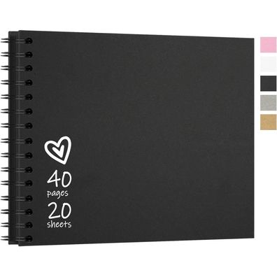 Vienrose DIY Fotoalbum 28,5x20,5 cm, 40 Seiten Kraftpapier Spiralbindung