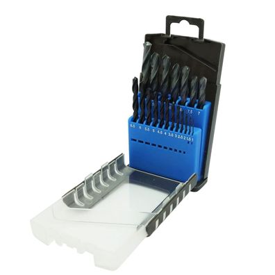 Nortools 19 HSS Bohrer Set 1,0-10,0 mm mit rundem Schaft in