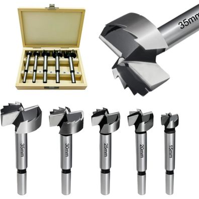 Nortools Forstnerbohrer-Set, 5-teilig, HCS, für Holzbearbeitung