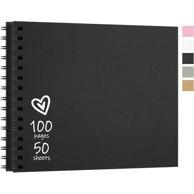 Vienrose DIY Fotoalbum zum Selbstgestalten, 28,5 x 20,5 cm, 100 Seiten